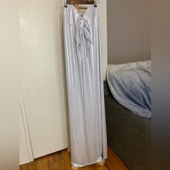 Caroline Constas Kaia Silver Gown NWT - Picture 7 of 17